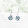 wholesale 925 Sterling Silver Abalone Shell Tree of Life Leverback Dangle Earrings-0-2
