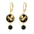 wholesale 925 Sterling Silver Dragonfly And Flower Earrings-0-0