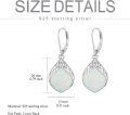 wholesale Sterling Silver Gemstone Celtic Knot Teardrop Leverback Earrings-0-4