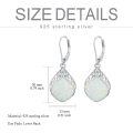 wholesale 925 Sterling Silver Opal Celtic Knot Teardrop Leverback Earrings-0-4