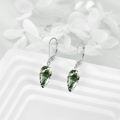 wholesale 925 Sterling Silver Moss Agate Teardrop Leverback Earrings  for Women-0-3