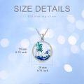 wholesale 925 Sterling Silver Dolphin Palm Tree Pendant Necklace-0-2