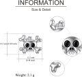 wholesale 925 Sterling Silver Skull Bowknot Stud Earrings Hypoallergenic  for Women-0-4