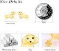 wholesale 925 Sterling Silver Gold Dachshund Dog Stud Earrings for Women - Pet Lover Gift-0-2