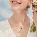 wholesale 925 Sterling Silver Cross Photo Locket Necklace Wholesale With Sunflower-0-2