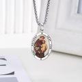 wholesale 925 Sterling Silver 925 Saint Anthony Prayer for Us Religious Medal Necklace Pendant-0-2