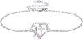 wholesale 925 Sterling Silver Heart Hope Pink Ribbon Cross Charm Bracelet for Women-0-0
