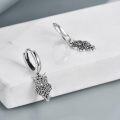 wholesale 925 Sterling Silver Owl Dangle Huggie Hoop Earrings  for Women Girls Teenagers-0-5