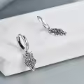 wholesale 925 Sterling Silver Owl Dangle Huggie Hoop Earrings Wholesale  for Women Girls Teenagers-0-5