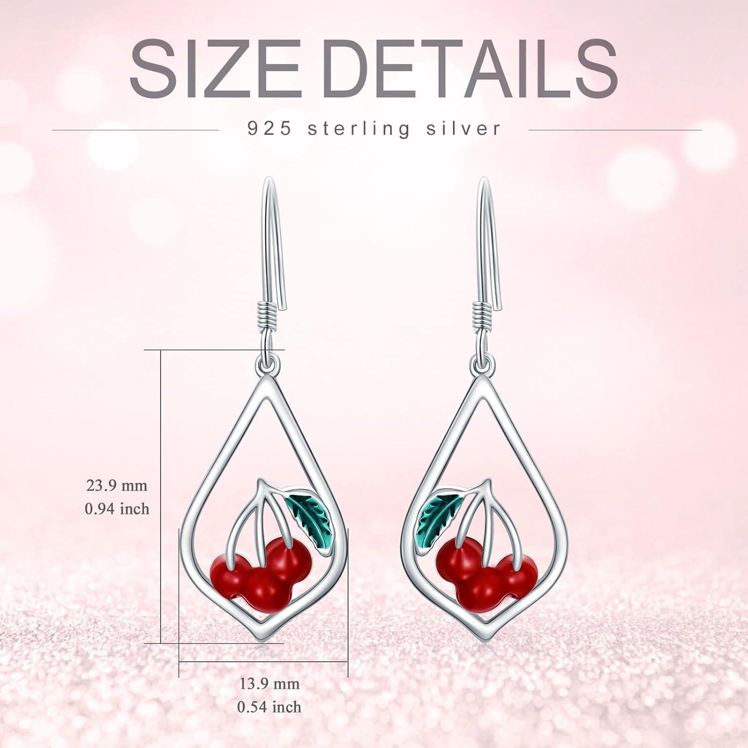 Metal Sterling Silver Stone Flower Dangle Drop Earrings for Women Mom Leverback Jewelry Gifts -0-4