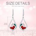 wholesale 925 Sterling Silver Butterfly Flower Drop Earrings Two Tone Gold Plated Crystal-0-3