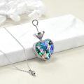 wholesale TOUPOP Dog Cremation Gifts Sterling Silver Heart Dog Urn Necklace For Ashes With Abalone Shell Memorial Keepsake Cremation Jewelry Gifts For Women Dog Lovers -0-4