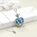 TOUPOP Sterling Silver Abalone Dog Cremation Urn Necklace For Ashes-0-4
