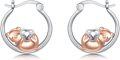 wholesale 925 Sterling Silver Pig Heart Hoop Earrings for Women - Cute Animal Lover's Gift-0-0