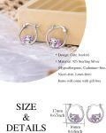 wholesale 925 Sterling Silver Axolotl Hoop Earrings - Adorable Purple Enamel Gift for Her-0-1