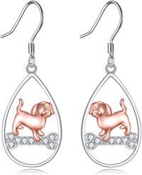 wholesale 925 Sterling Silver Teardrop Red Cardinal Bird Drop Earrings for Women Girls  4cm Long-bulldog