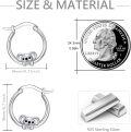 wholesale 925 Sterling Silver Koala Bear Huggie Hoop Earrings for Women Girls 14mm Diameter Hypoallergenic  Set-0-4