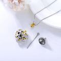 wholesale 925 Sterling Silver Heart-Shaped Urn Pendant with Gemstones and Funnel Set - Keepsake Jewelry for Ashes-0-1