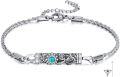 wholesale 925 Sterling Silver Turquoise Floral Urn Cremation Jewelry Memorial Bracelet for Ashes Keepsake Gift-0-0