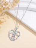 wholesale 925 Sterling Silver Infinity Love You Forever Pendant Necklaces for Grandma and Granddaughter-0-2