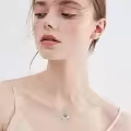 TOUPOP Sterling Silver Heart Birthstone Pendant Necklace Gift for Women-0-1