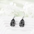 wholesale 925 Sterling Silver Black Tourmaline Crystal Healing Earrings for Women Spiritual Protection Jewelry-0-1