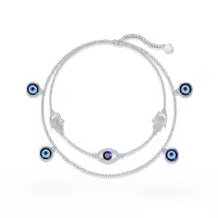wholesale 925 Sterling Silver Birthstone Women s Anklet Bracelets Infinity Butterfly Evil Eye Turtle Pineapple Starfish Heart-Evil Eye-Anklet 9"-11"