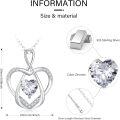 wholesale 925 Sterling Silver CZ Infinity Heart Pendant Necklace for Women-0-3