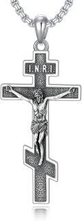 wholesale 925 Sterling Silver Crucifix Cross Religious Medal Pendant Catholic Protection s for Men & Women-0-0