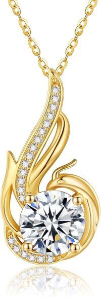 wholesale 14K Gold Diamond Dolphin Shape Pendant Necklace for Women and Girls-J-Phoenix
