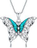 wholesale 925 Sterling Silver & Natural Turquoise Butterfly Pendant Necklace - Handmade Native American Jewelry for Women-0-0