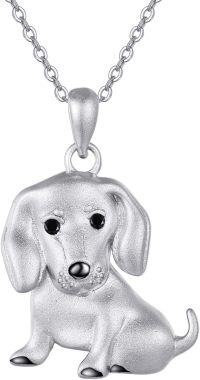 wholesale 925 Sterling Silver Dachshund Dog Pendant Necklace for Women-Dachshund Dog Necklace