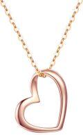 wholesale 14K Gold Open Heart Pendant Necklace for Women Minimalist Fine s for Her-0-11