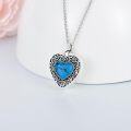 wholesale Sterling Silver Flower Urn Necklace for Ashes Memorial Keepsake Heart Jewelry-0-34