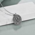 wholesale 925 Sterling Silver Celtic Knot Tree of Life Pendant Necklace with Blackened Finish and Antler Design-0-3