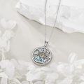 wholesale 925 Sterling Silver Abalone Shell Mountain Sun Pendant Necklace for Women-0-4