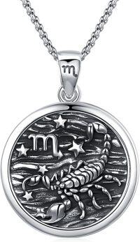 wholesale 925 Sterling Silver Scorpio Zodiac Sign Constellation Pendant Necklaces for Men Women Astrology Gifts-10-Scorpio (A-Retro Oct.23- 23-Nov. 21)