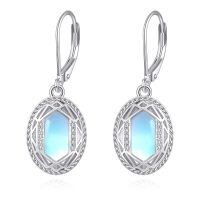 wholesale 925 Sterling Silver Peridot Pink Opal Larimar Black Onyx Lapis Lazuli Filigree Teardrop Earrings-sliver