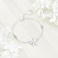 wholesale 925 Sterling Silver Starfish Charm Anklet with Cubic Zirconia Beach Jewelry for Women-0-2