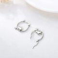 wholesale 925 Sterling Silver Hypoallergenic Dolphin Huggie Hoop Earrings for Sensitive Ears-0-1