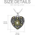 wholesale TOUPOP Sunflower Urn Ashes Necklace Cremation Necklace For Ashes Cremation Jewelry Sterling Silver Keepsake Pendant Memory -0-3