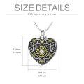 TOUPOP Sterling Silver Sunflower Urn Ashes Necklace Cremation Jewelry Keepsake Pendant-0-3