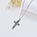 wholesale 925 Sterling Silver Crucifix Pendant with Jesus on the Cross Necklace for Men-0-2