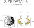 wholesale 925 Sterling Silver Moon Sleeping Cat Dangle Earrings-0-4