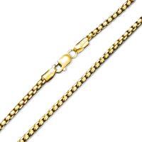 wholesale 925 Sterling Silver Square Rolo Link Chain Necklaces for Women Men-18 Inches 1mm Wide 2.Gold