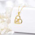 wholesale 14K Gold I Love You Forever Heart Cross Pendant Necklace for Women-0-1