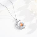 wholesale 925 Sterling Silver Sun and Moon Pendant & Chain Set - Celestial s for Her-0-1