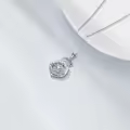 TOUPOP Sterling Silver Crystal Compass Necklace For Women-0-4