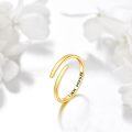 wholesale 14K Gold Just Breathe Inspirational Adjustable Ring - Birthday Gift for Women-0-3