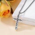 wholesale 925 Sterling Silver Cross Cremation Urn Necklace for Ashes Keepsake Jewelry -0-3